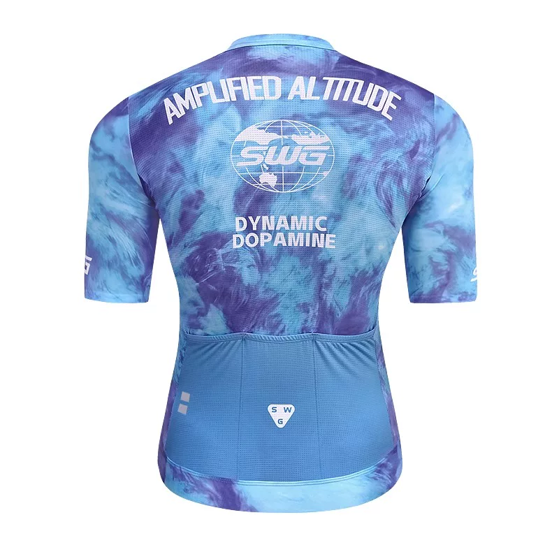 Áo thể thao đạp xe SWG Mingsheng dành cho nam mùa hè, áo ngắn tay in hình, nhanh khô, bộ đồ đạp xe