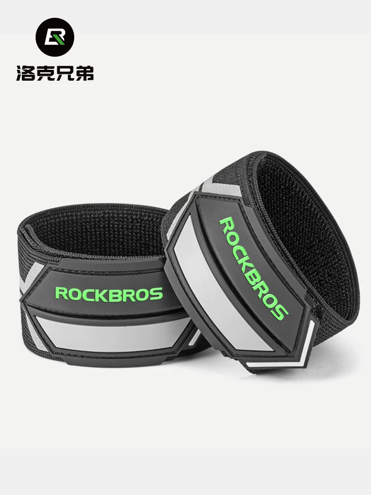 Dây đeo chân xe đạp Rock Brothers để đi xe đạp ban đêm, dây đeo chân phản quang để chạy ban đêm, dây cảnh báo, dây đeo tay, an toàn có tầm nhìn cao.
