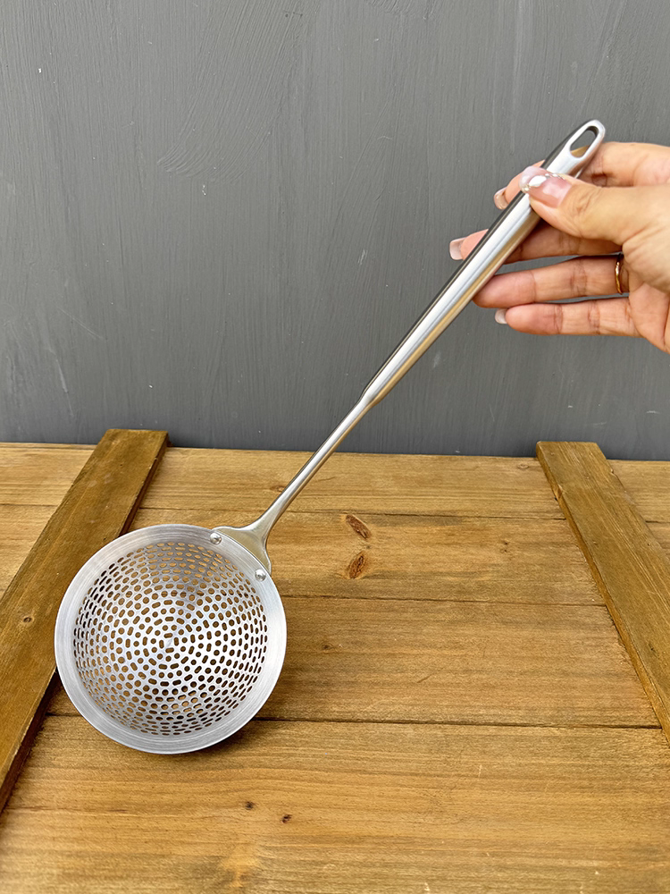 Rổ lọc inox 304 Đức, liền khối, dày dặn, chất liệu thực phẩm, dùng cho mì và há cảo, dùng trong gia đình