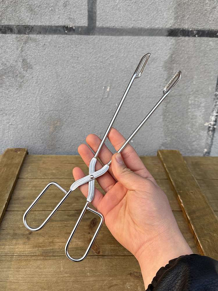 Kẹp nướng bánh mì, bánh ngọt, đồ ăn bằng thép không gỉ kiểu Hàn Quốc, kẹp cắt, kẹp thức ăn, dụng cụ nướng BBQ