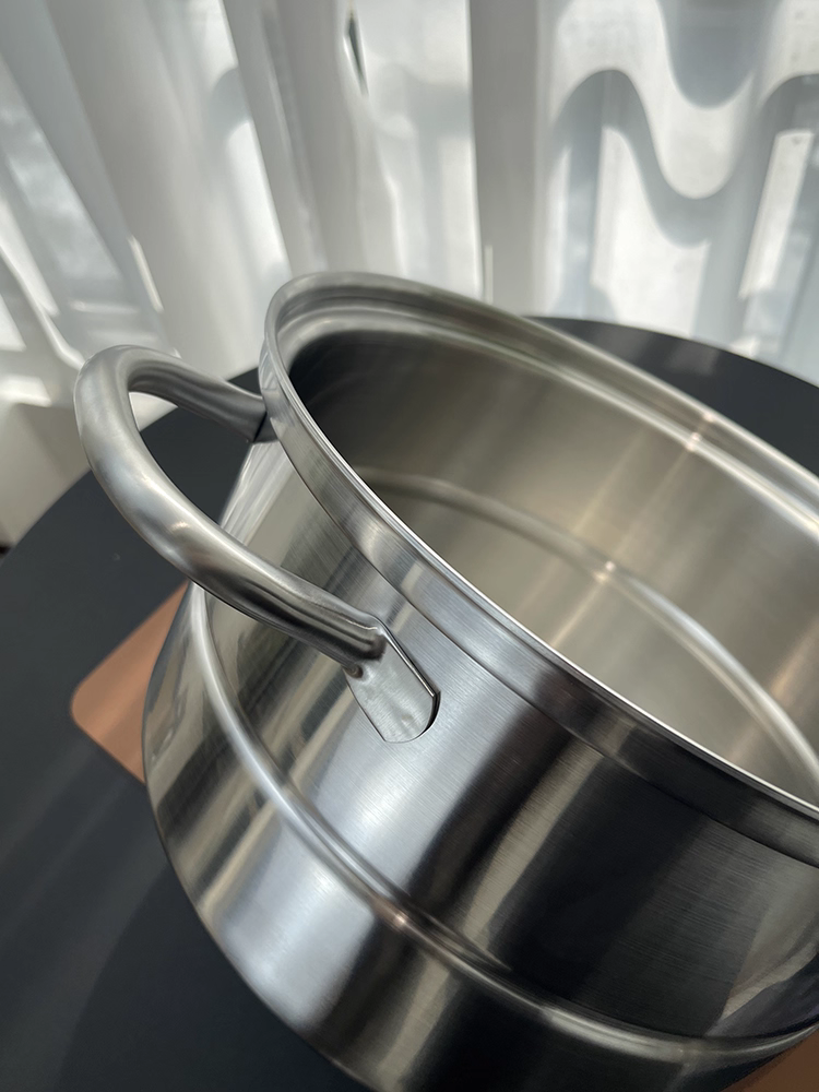 Chảo hấp inox 304 Chockmen18-10, cỡ lớn, 28cm, dày dặn, ba lớp, có thể hấp thức ăn