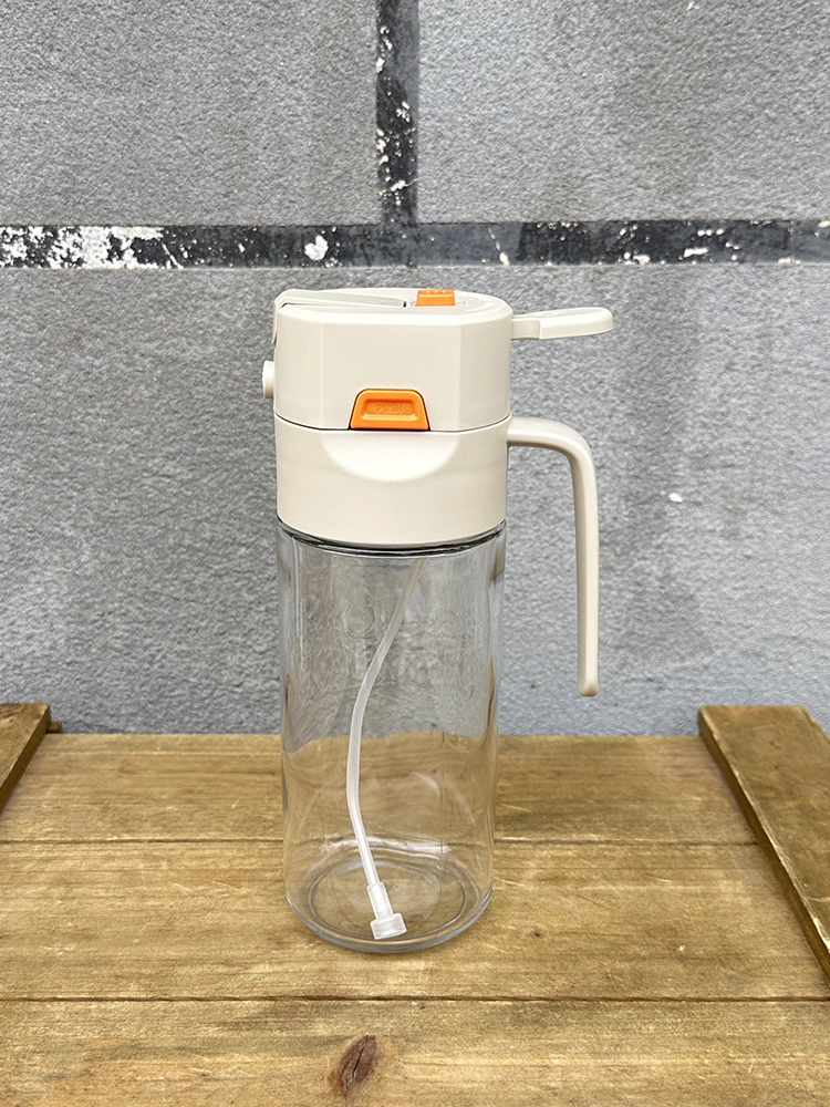 Chai xịt đa năng tự động mở và đóng, chai gia vị nhà bếp, bình đựng dầu thủy tinh, bình dầu chống dính, cấp thực phẩm