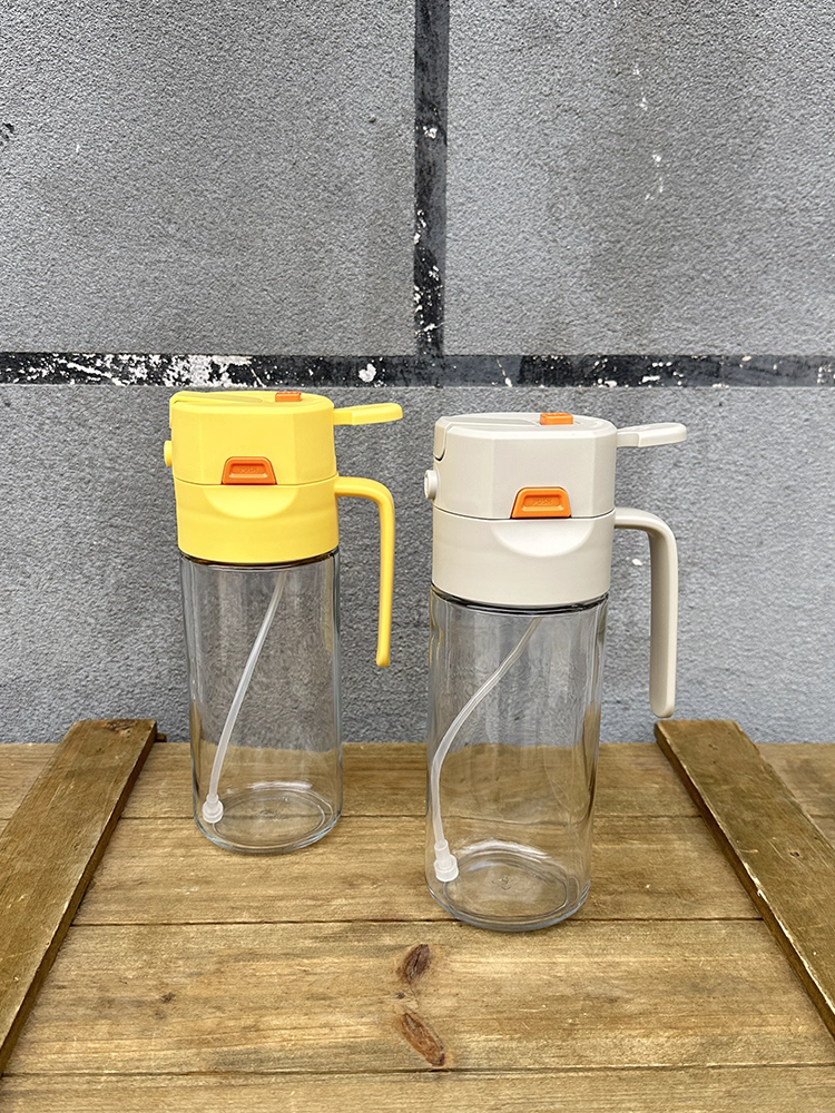 Chai xịt đa năng tự động mở và đóng, chai gia vị nhà bếp, bình đựng dầu thủy tinh, bình dầu chống dính, cấp thực phẩm