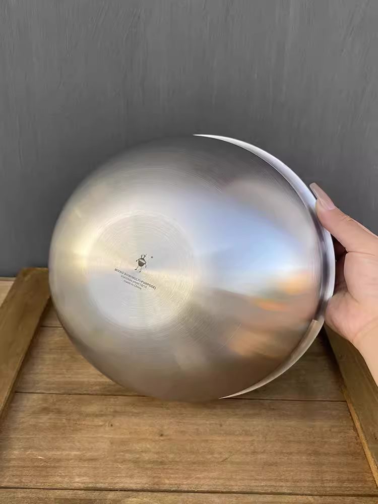 Chủ cửa hàng khuyên dùng rổ thoát nước bằng thép không gỉ 304 đánh bóng gương, chậu rửa và thoát nước rau củ, rổ thoát nước trái cây tròn.