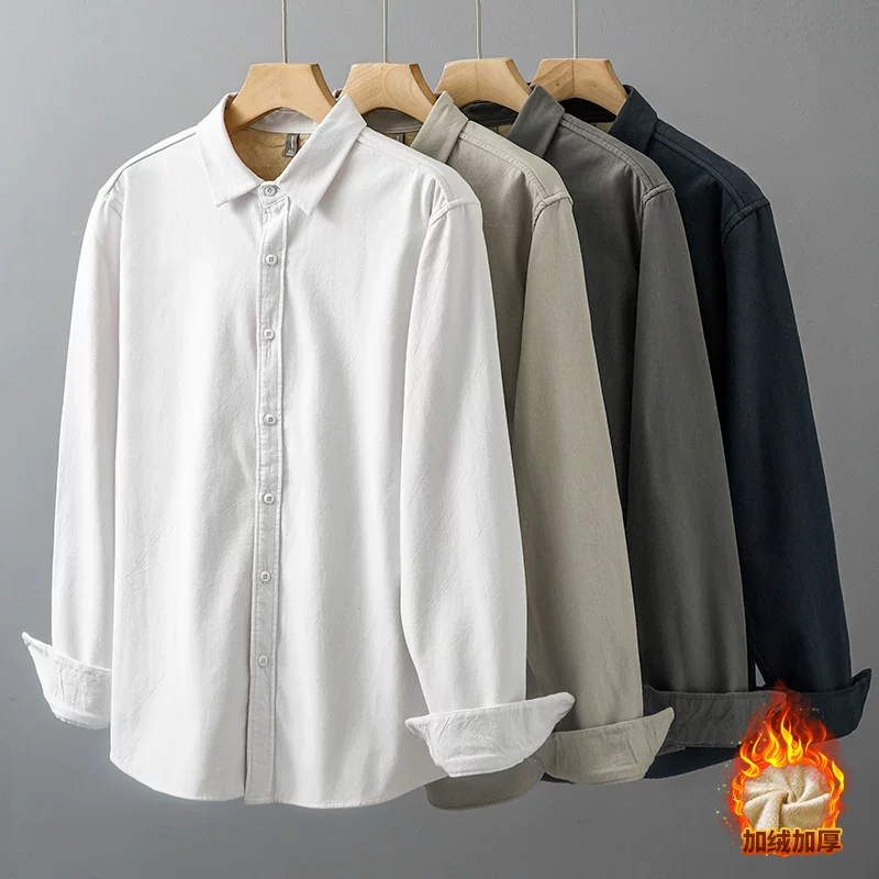 Áo khoác nỉ dày 400G dành cho nam, kiểu mới thu đông 2024, chất liệu cotton nguyên chất, dày dặn, ấm áp, cổ trụ, tay dài