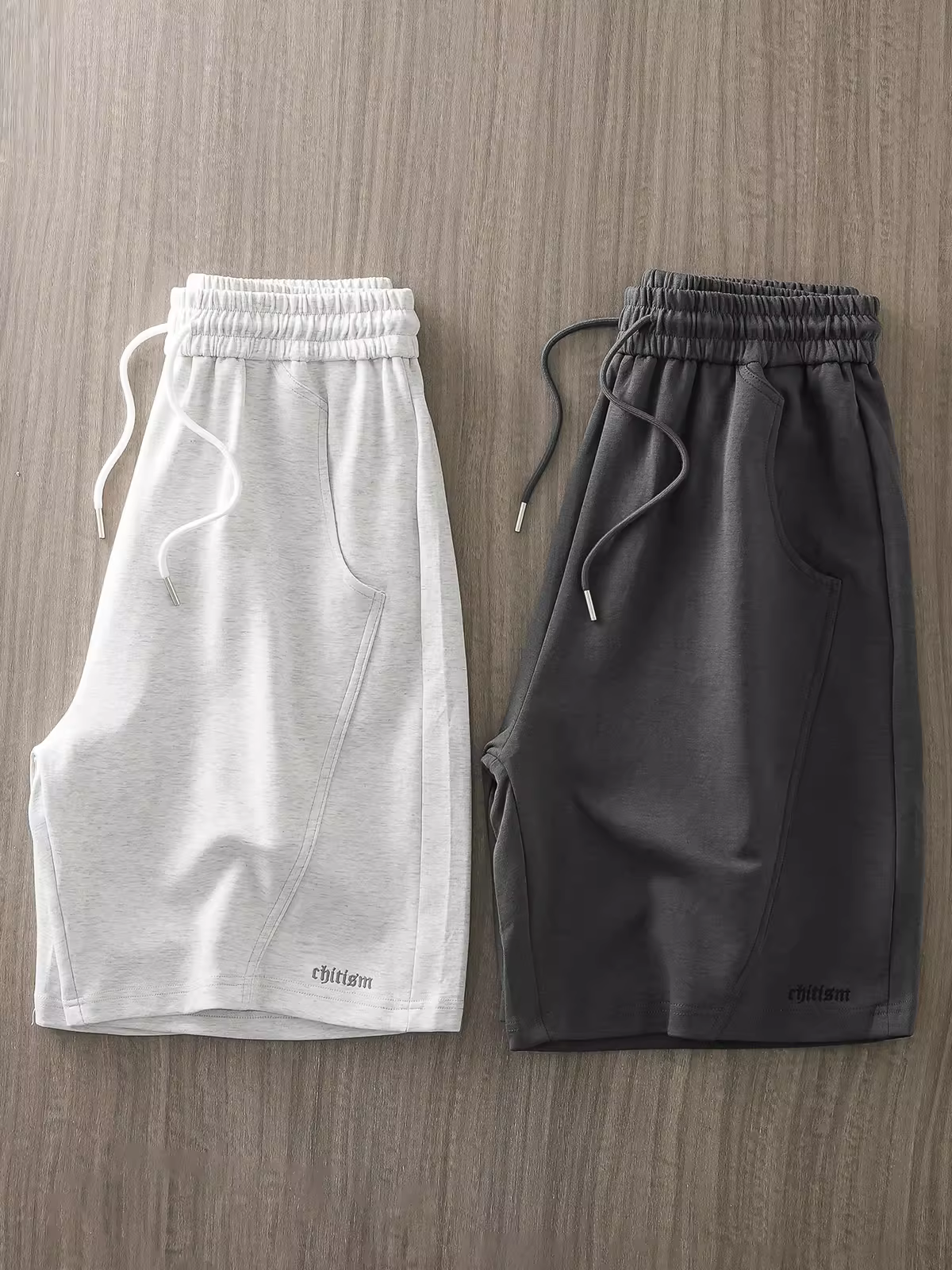 Quần short thể thao nam kiểu Mỹ, mùa hè 2024, thương hiệu thời thượng mới, thêu phối vải, dáng rộng, quần cargo.