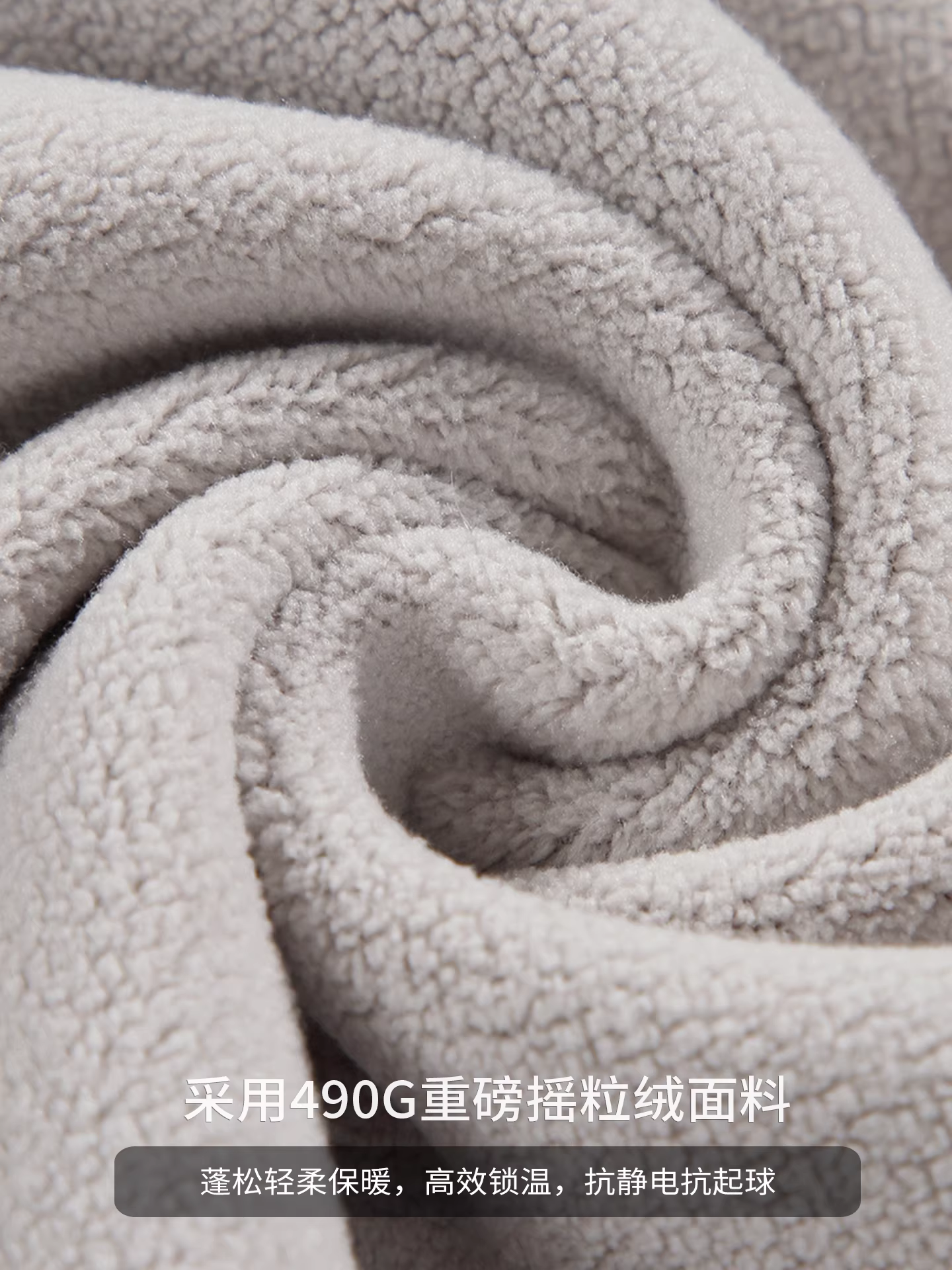 Áo nỉ lông cừu hạng nặng Pure Group 490G dành cho nam, nửa khóa kéo, lót lông cừu mùa đông, dày dặn, áo khoác có mũ trùm đầu bằng lông cừu ấm áp.