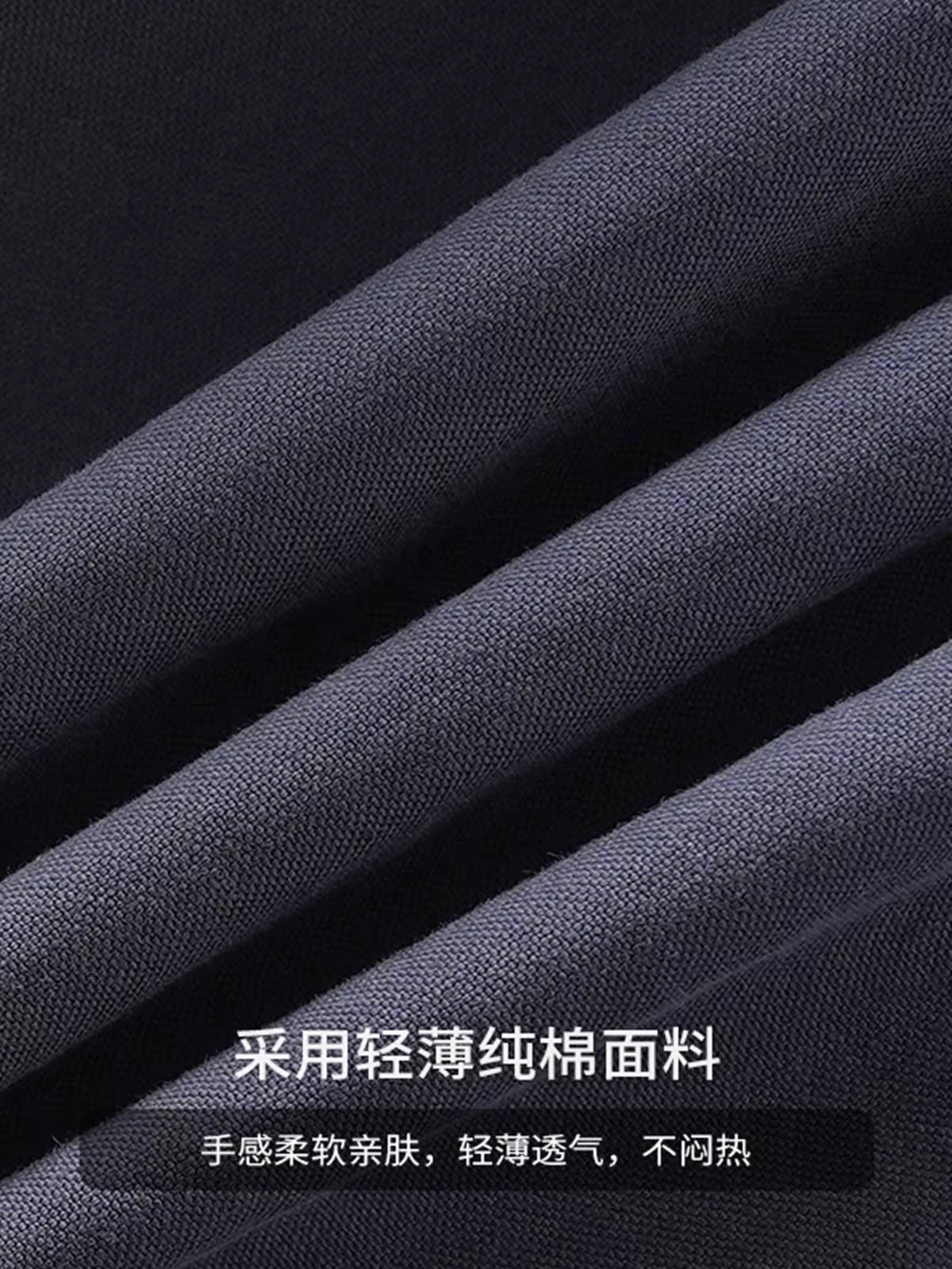 Quần nam cotton nguyên chất, kiểu dáng mới xuân 2025, quần ống rộng màu trơn, quần cargo ống đứng màu kaki nhạt.