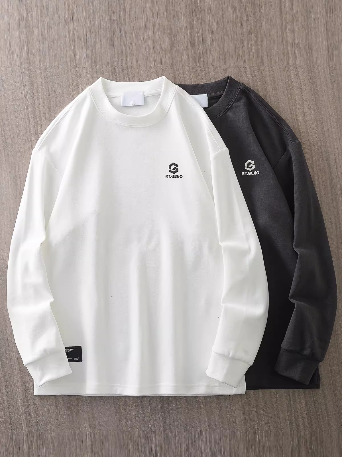 Áo thun dài tay bằng nhung Đức hạng nặng dành cho nam, áo len cổ tròn thương hiệu thời thượng mới mùa thu đông 2024, dày dặn và ấm áp, thích hợp làm lớp lót bên trong.