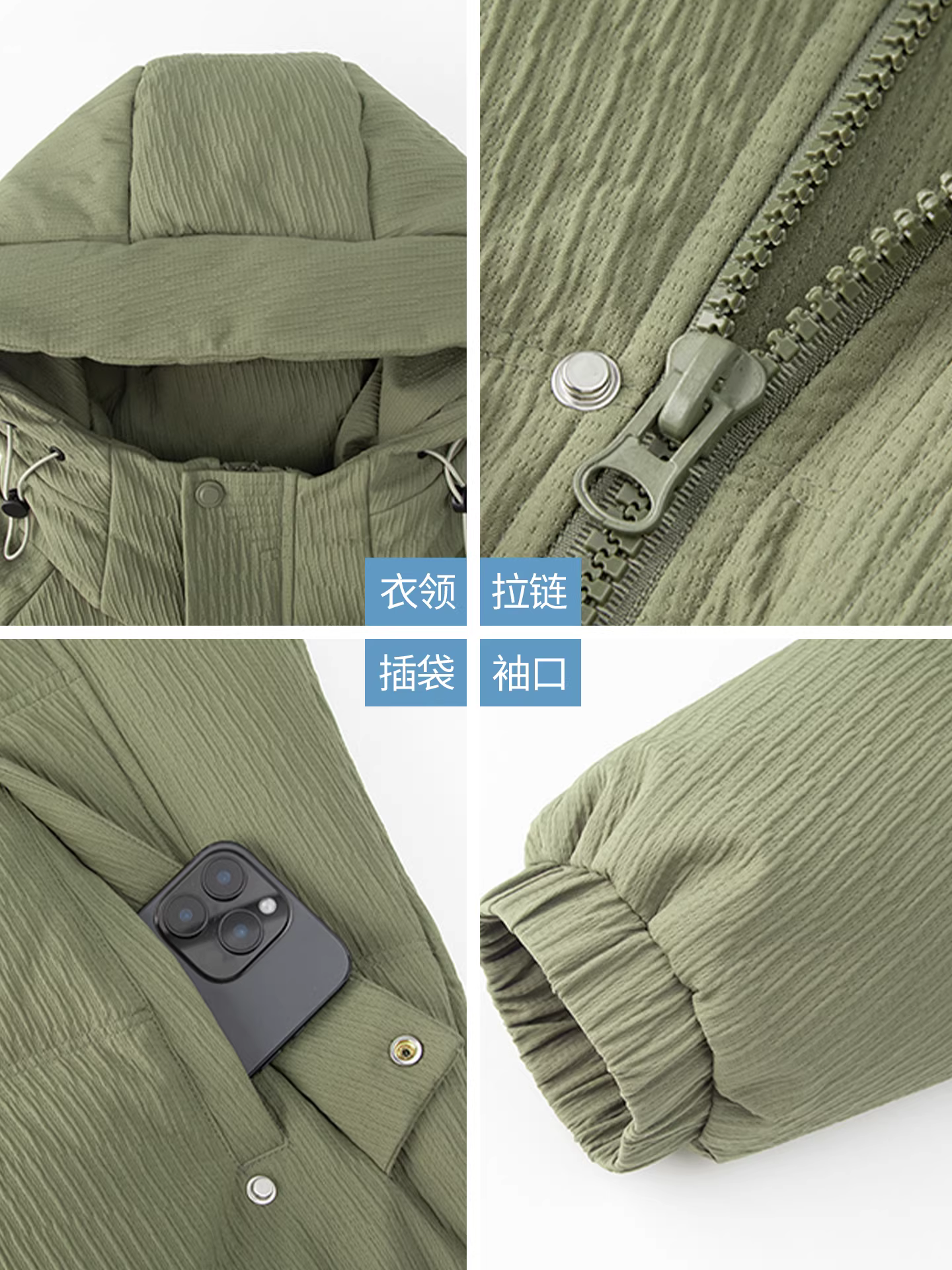 Áo khoác phao dày dặn ấm áp kiểu Mỹ thời thượng dành cho nam, có mũ trùm đầu, làm từ lông vũ nguyên chất, áo khoác bảo hộ chống lạnh.