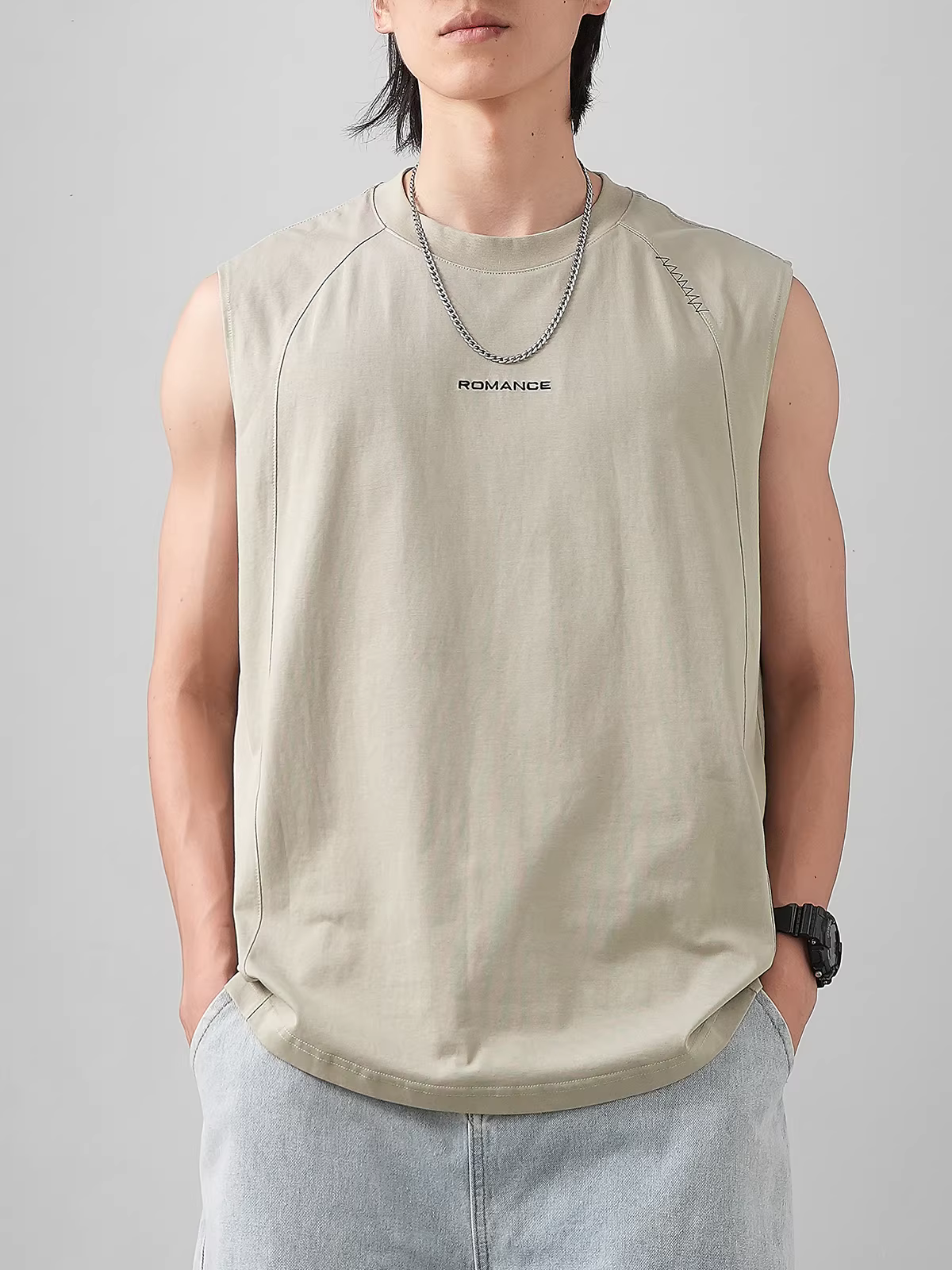 Áo vest Solona mát mẻ dành cho nam, chống nắng UPF50+ mùa hè, nhanh khô, hợp thời trang, thêu đơn giản, áo thể thao rộng rãi dành cho nam.