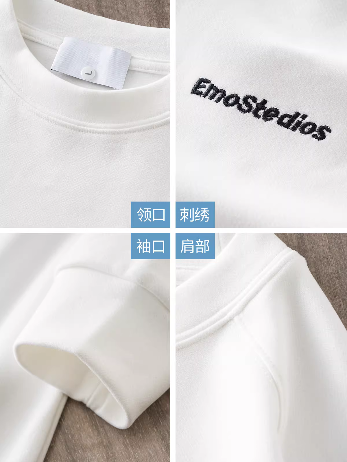 Áo thun nam tay raglan bằng nhung Đức hạng nặng, áo thun dài tay mùa thu đông bằng nhung hai mặt ấm áp kiểu Mỹ, áo thun cổ tròn.