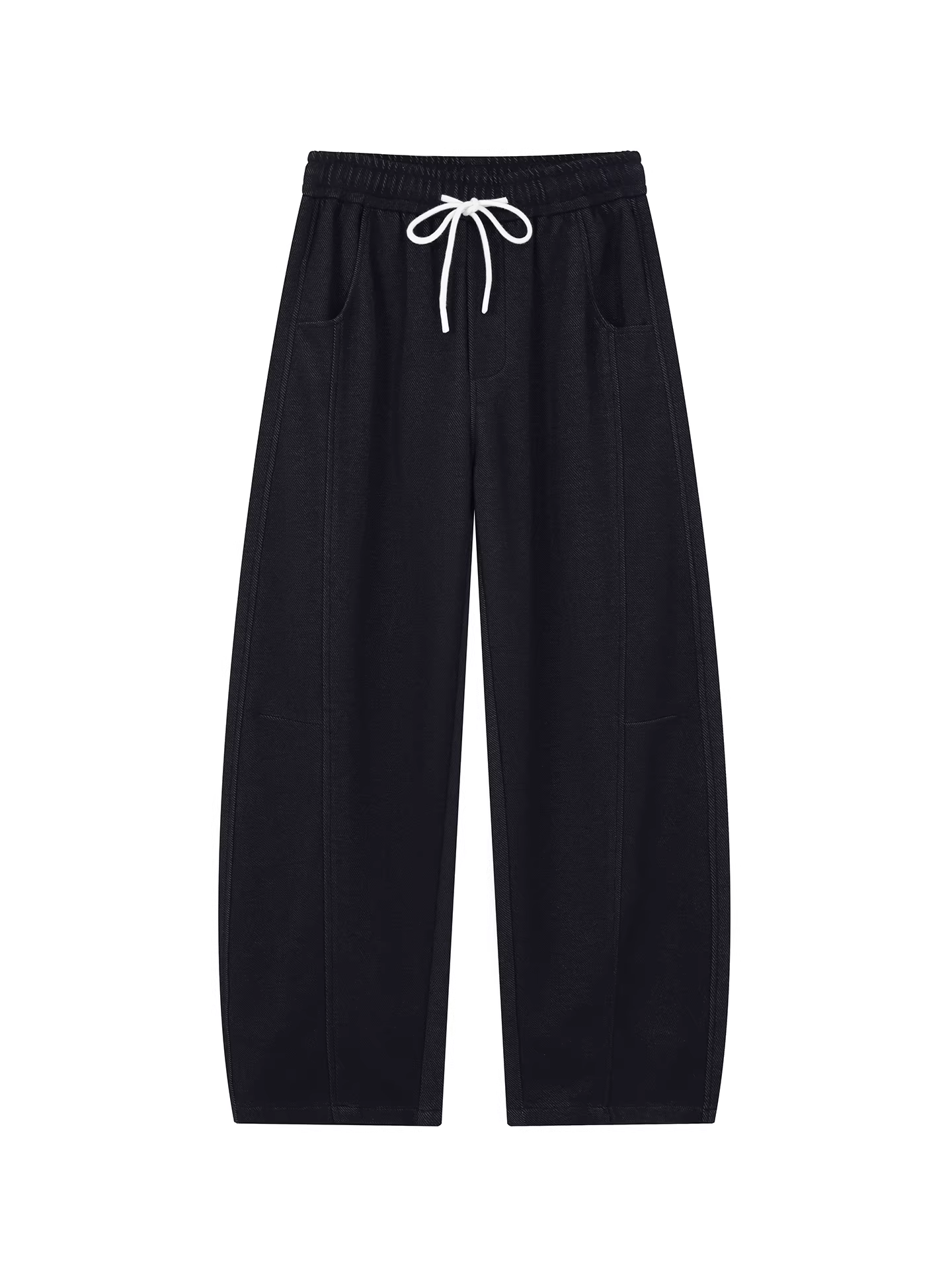 Quần thể thao ống đứng hạng nặng dành cho nam, mùa xuân và mùa thu, kiểu chắp vá kiểu Mỹ, dáng rộng, quần dài ống rộng thường ngày