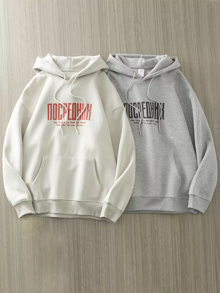 Áo hoodie nỉ dày Pure Group 420G dành cho nam, mẫu mới xuân thu, thương hiệu thời trang in chữ Nhật Bản