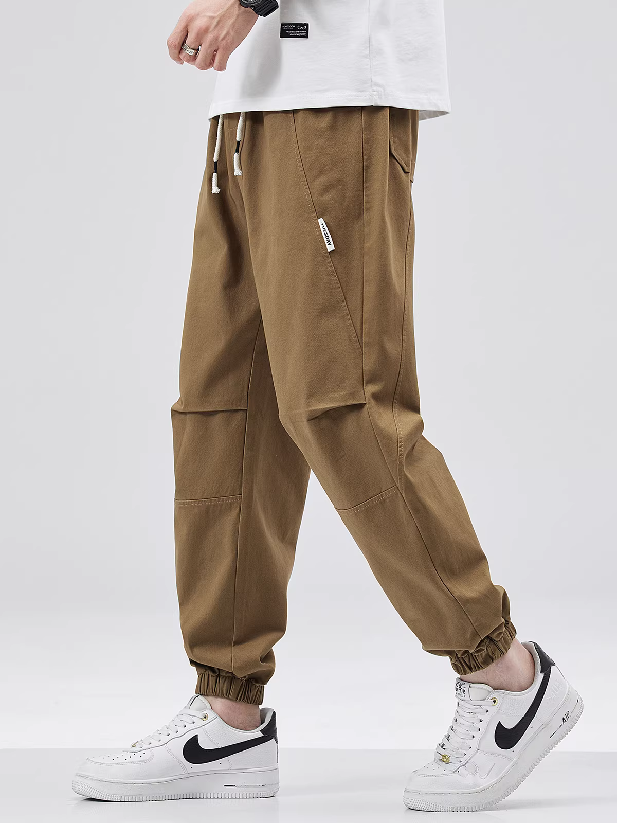 Quần cargo mỏng mùa hè kiểu Mỹ thời trang, quần jogger lính dù chất liệu cotton nguyên chất, quần thể thao nam cá tính, rộng rãi, thoải mái