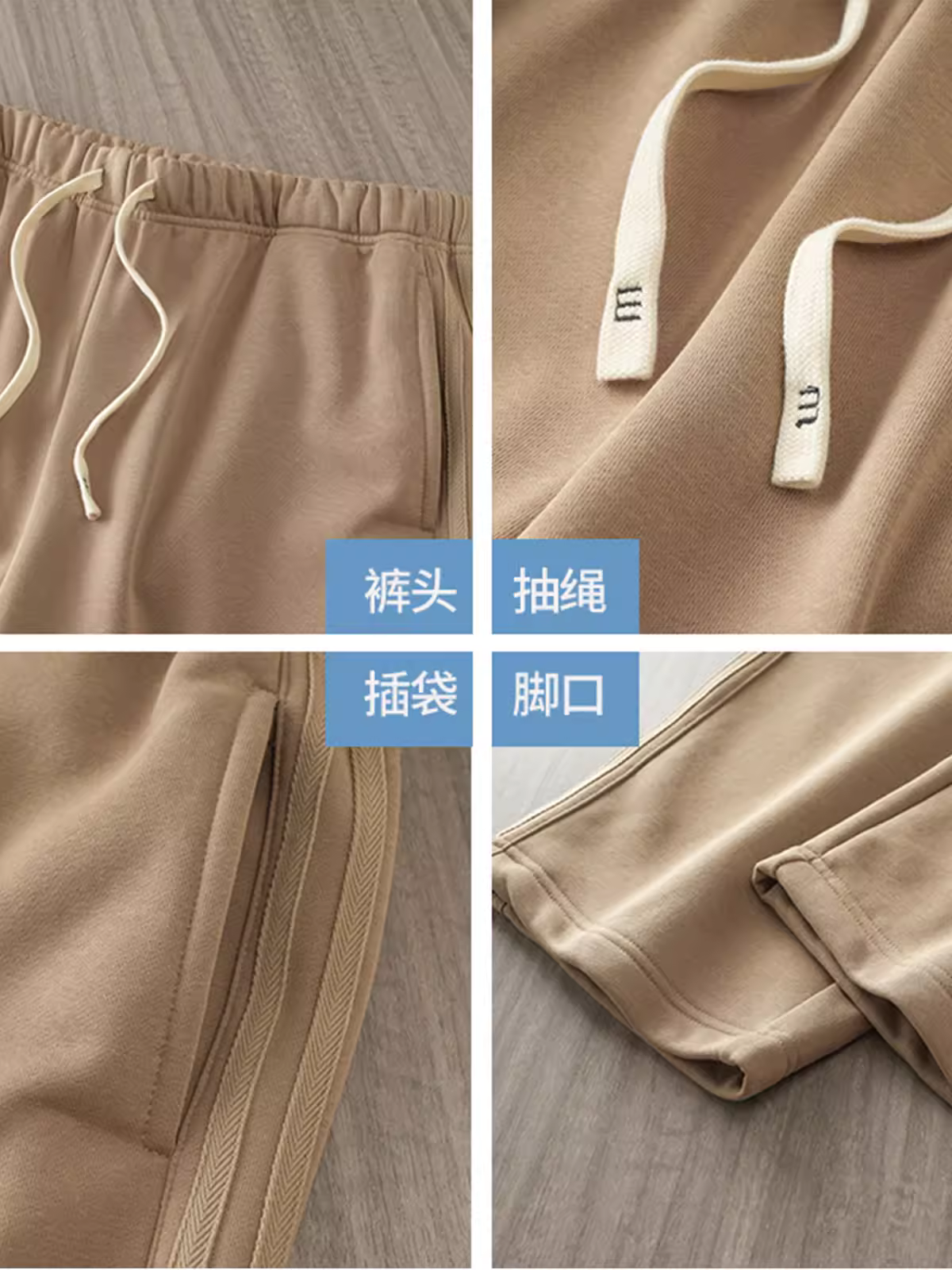 Quần thể thao nam ống đứng lót lông dày giữ ấm mùa đông, quần ống côn kẻ sọc dày, quần thể thao kaki rộng rãi, phong cách thường ngày