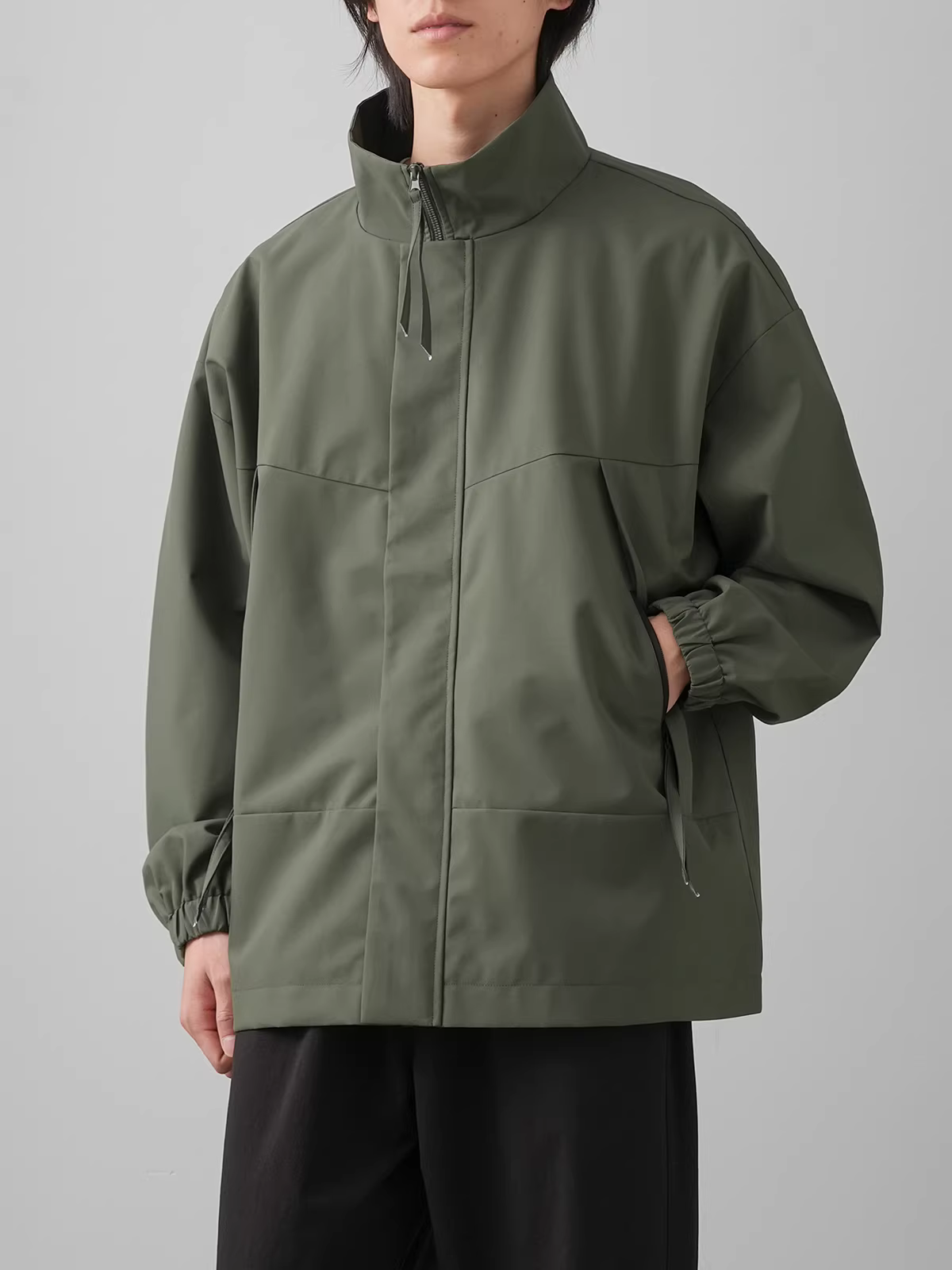 Áo khoác nam kiểu Mỹ cổ đứng, không mũ, chống nước, thời trang, kiểu phi công, mới năm 2024, thích hợp làm áo khoác ngoài