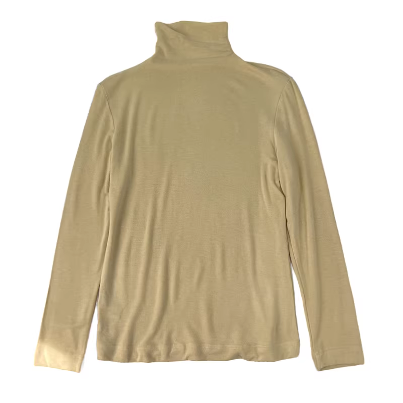 Áo thun ôm body chất liệu cao cấp xuất khẩu, kiểu dáng cổ lọ nửa cao, dành cho nữ, mùa thu đông