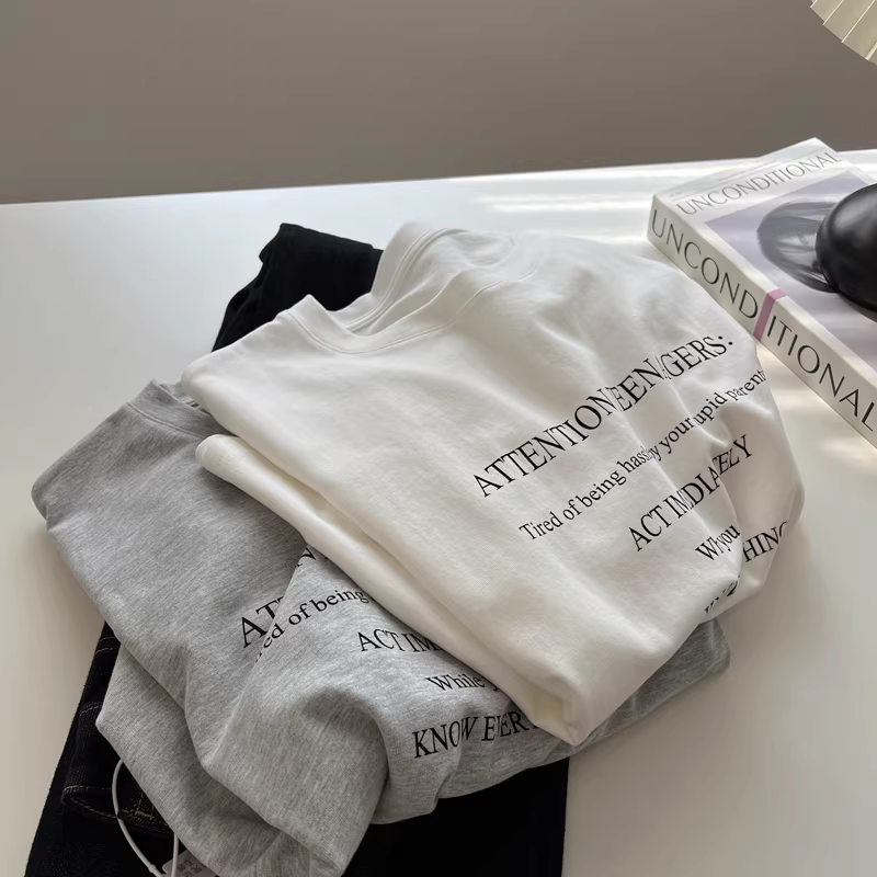 Outlet~ Thương hiệu xuất khẩu thanh lý áo thun dài tay phong cách Hàn Quốc hợp thời trang mới mùa thu đơn giản đa năng