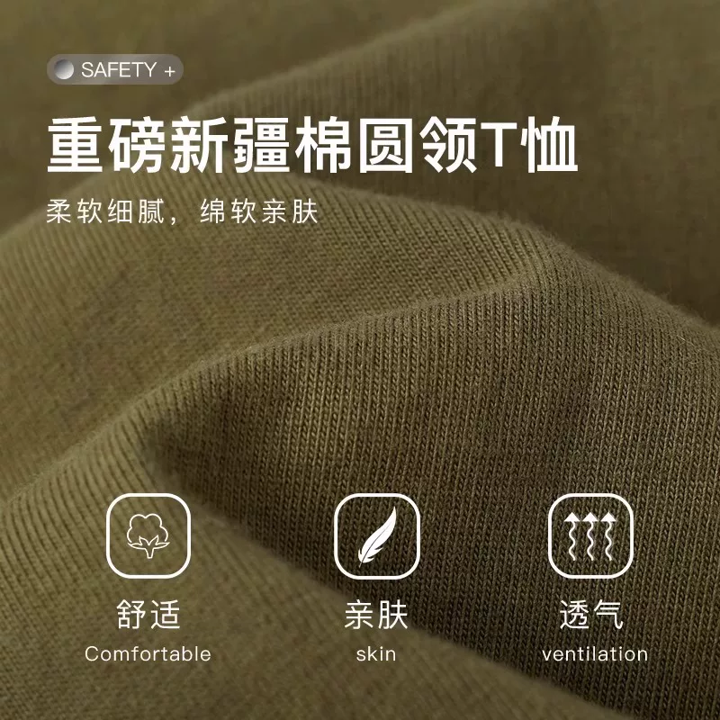 Hàng xuất dư thanh lý~ Áo thun tay ngắn dáng rộng chất dày dặn phong cách vintage thời thượng mùa hè dành cho nam nữ và cặp đôi