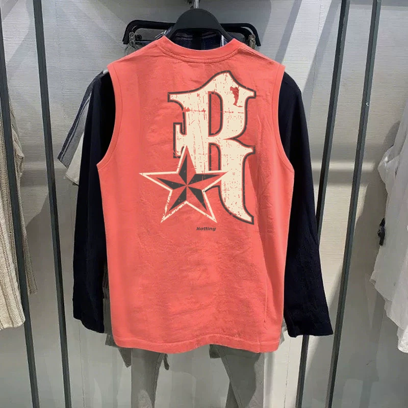 Outlet~ Quầy thương mại nước ngoài có nhãn hiệu cắt mác, giá hời, áo thun vest không tay cổ điển mới thời thượng của Mỹ