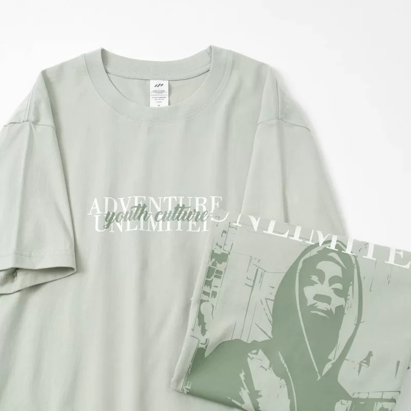 Outlet~ Hàng xuất khẩu, kiểu dáng đơn giản mới lạ, đa năng, chất liệu cotton nguyên chất in hình, áo thun ngắn tay