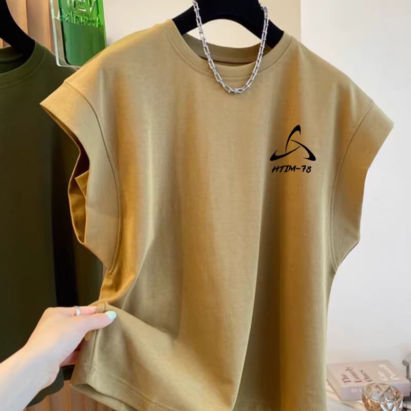 Outlet~ Hàng xuất khẩu, áo ba lỗ tay bồng unisex, thoải mái, thoáng khí, đa năng, hợp thời trang