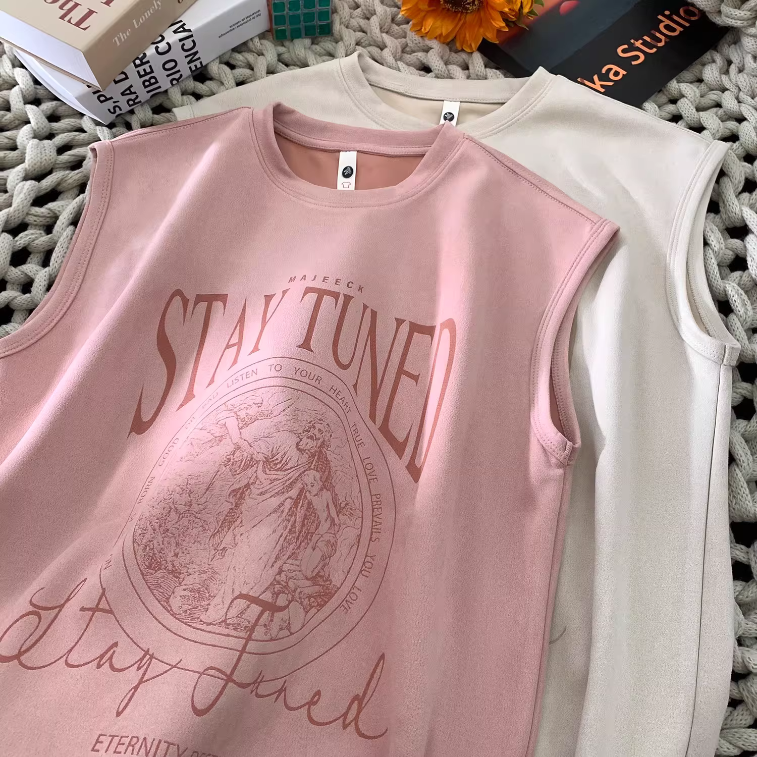 Outlet~ Thương hiệu xuất khẩu thanh lý mùa hè áo vest thể thao thường ngày bằng da lộn mới hợp thời trang