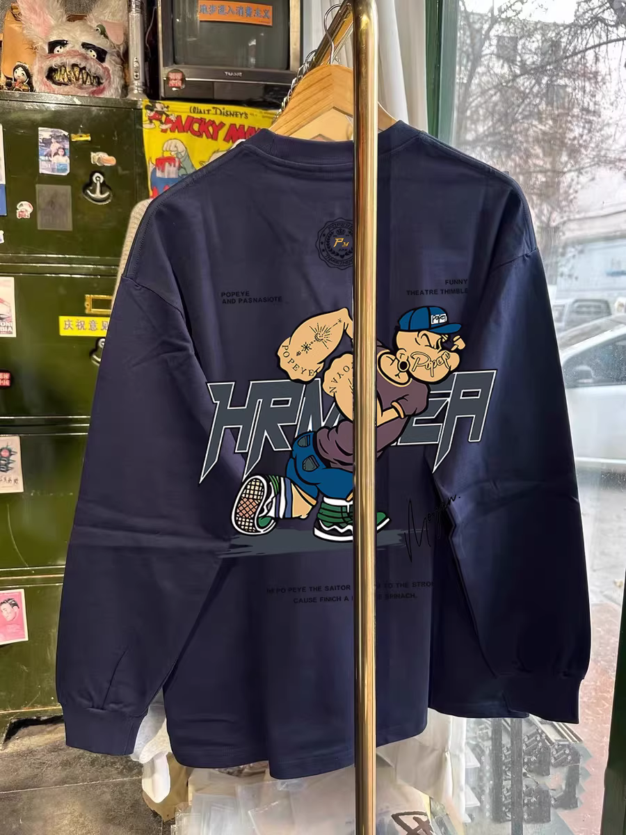 Outlet~ Hàng xuất khẩu thanh lý, áo thun cotton thu đông mới giá rẻ cho nam và nữ, kiểu dáng rộng, mặc lót