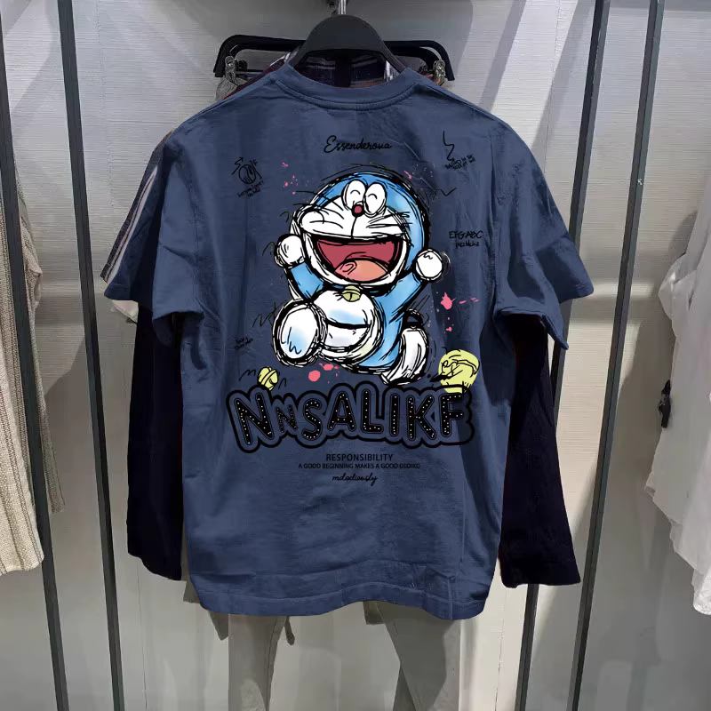 Outlet~ Thương hiệu xuất khẩu thanh lý hàng tồn kho mùa hè mới Áo thun ngắn tay in hình cổ điển kiểu Mỹ nguyên chất bằng cotton