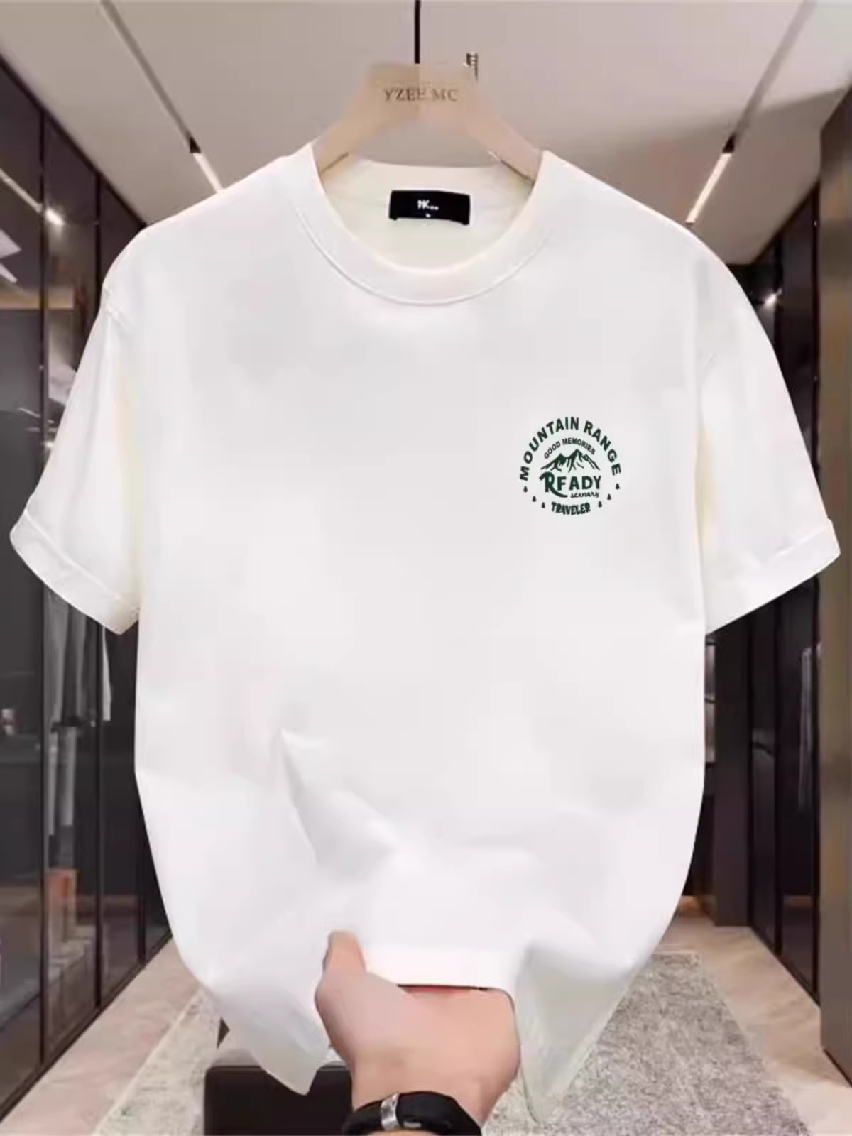 Hàng xuất dư thanh lý~ Áo thun ngắn tay cotton nguyên chất in họa tiết phong cách Mỹ mới mùa hè dành cho nam và nữ, kiểu cổ điển