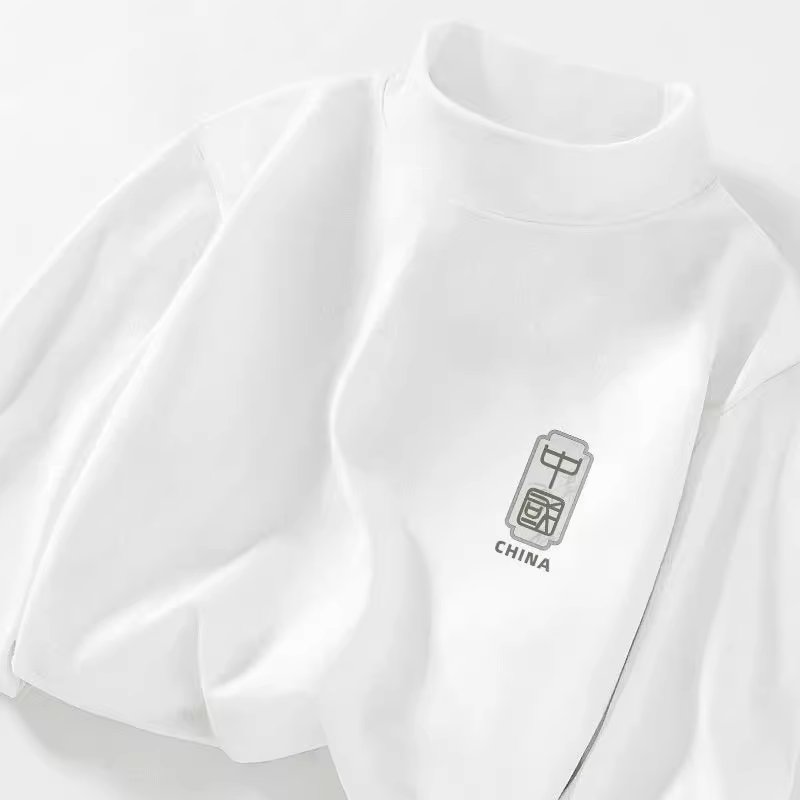 Xả kho hàng hiệu~ Hàng tồn kho xuất khẩu, hàng cắt mác, kiểu thu đông, cổ nửa cao, áo thun dài tay nhung Đức ấm áp, dày dặn để phối lớp.