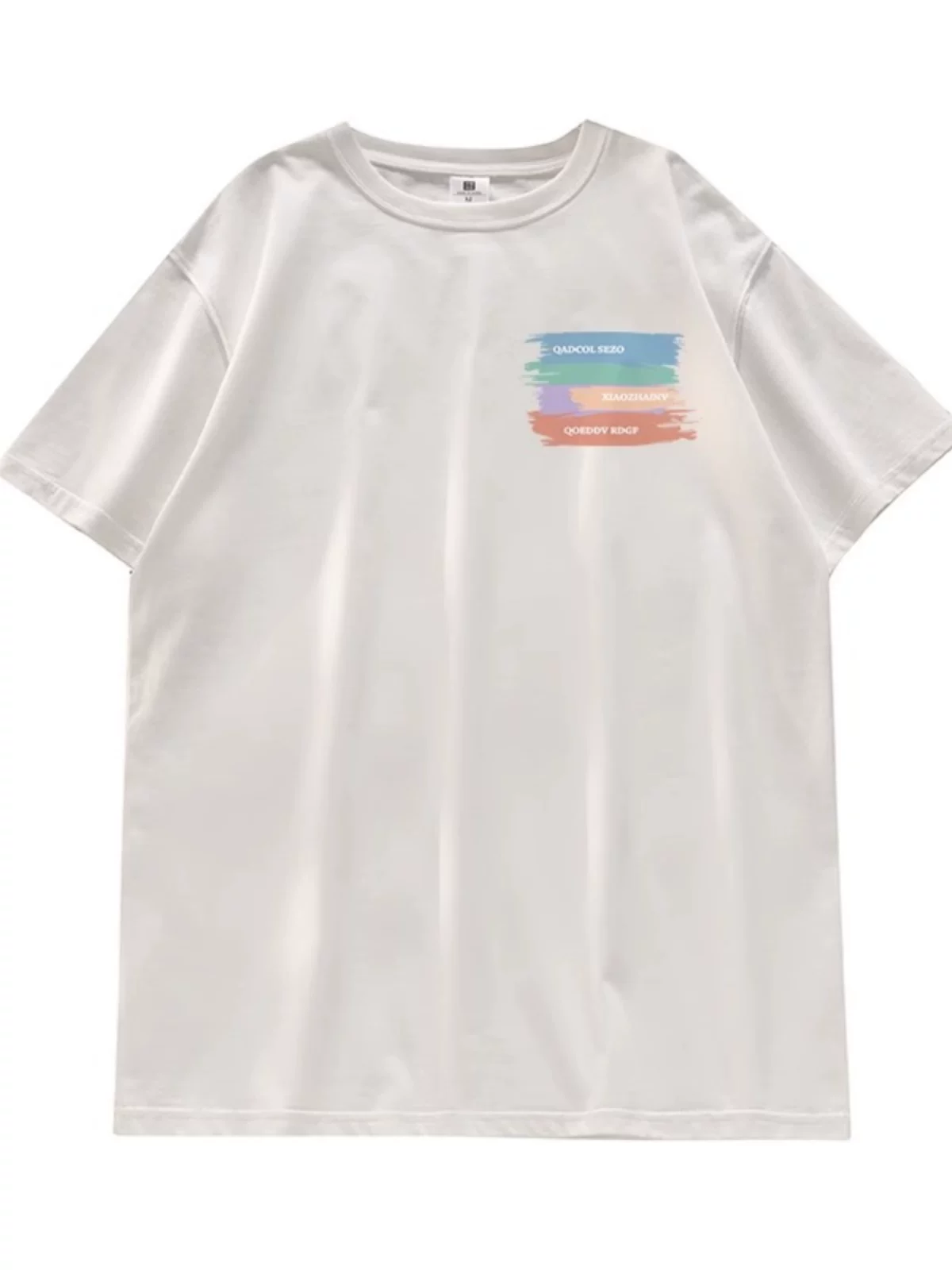 Hàng xuất dư thanh lý~ Áo thun unisex cotton 100% chất liệu mềm mại, in họa tiết thời trang đường phố Mỹ, tay ngắn, dáng rộng, mùa hè