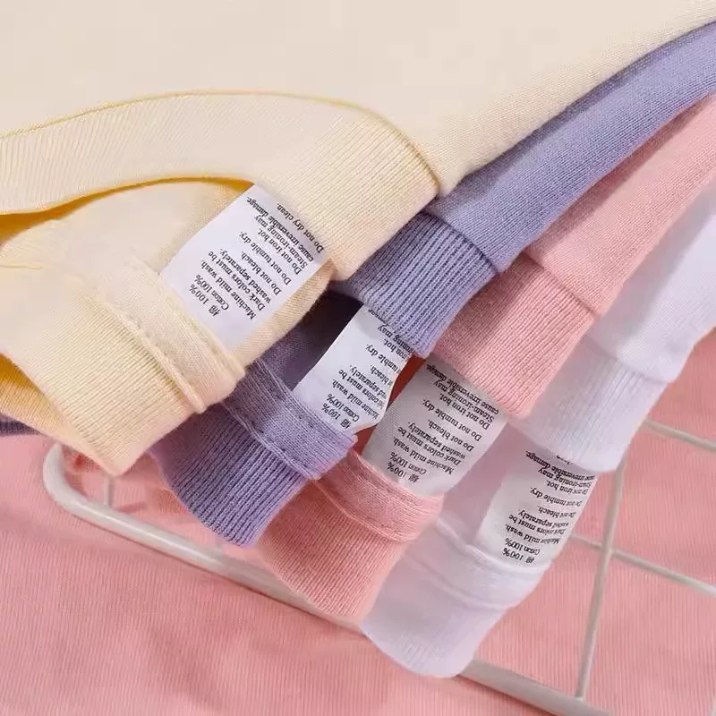 Áo thun cotton nguyên chất, màu trơn, chất dày dặn, kiểu dáng đa năng, tay ngắn, hàng xuất khẩu, giá rẻ, kiểu Mỹ.