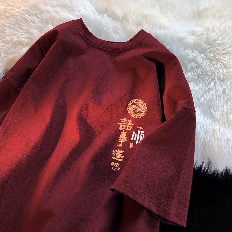 Outlet~ Thương hiệu xuất khẩu thanh lý hàng mùa hè áo thun cotton nguyên chất mới in họa tiết tay ngắn đa năng