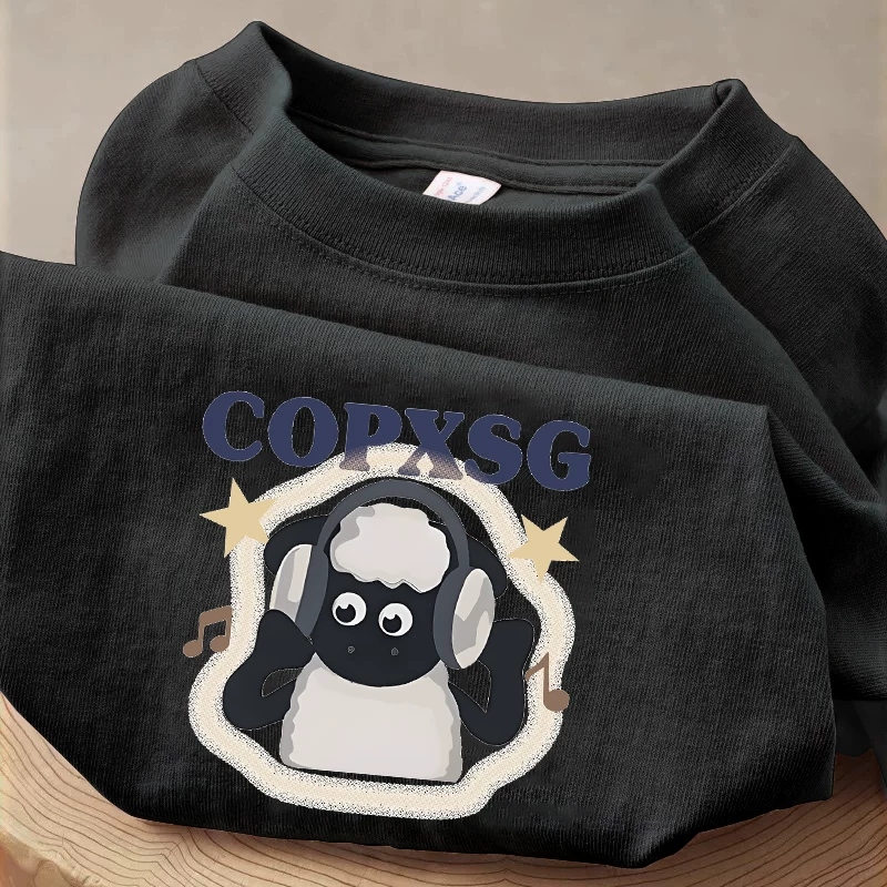 Giảm giá đặc biệt~ Hàng xuất khẩu dư thừa, áo thun cotton nguyên chất in họa tiết, kiểu dáng rộng rãi, thời trang mùa hè, giảm giá