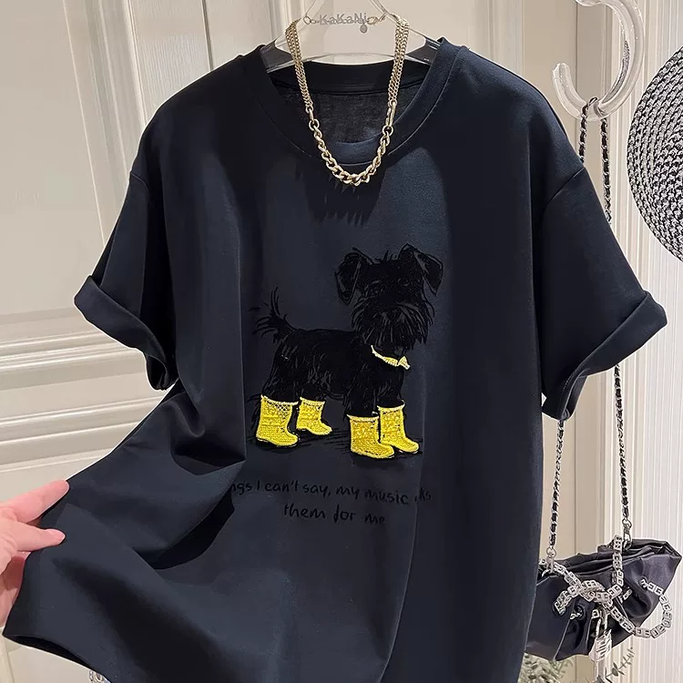 Outlet~ Hàng xuất khẩu thanh lý, áo thun ngắn tay in họa tiết thời trang Hàn Quốc mới, unisex.