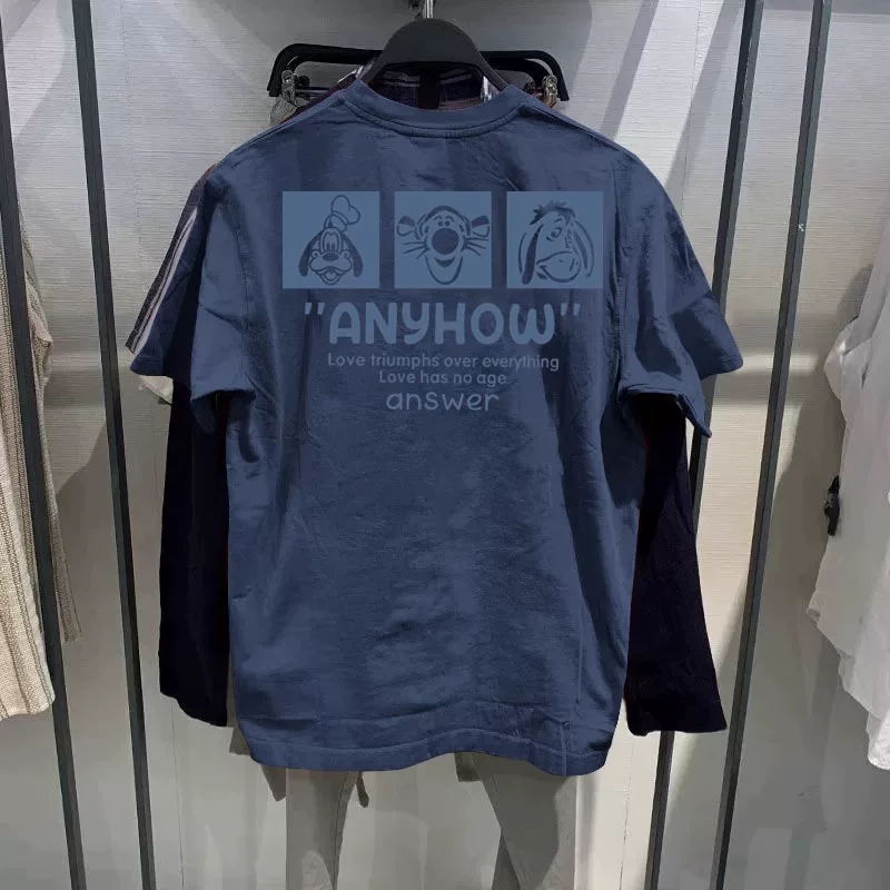 Outlet~ Hàng xuất khẩu thanh lý mùa hè 2025 áo thun cotton in hình tay ngắn nam nữ