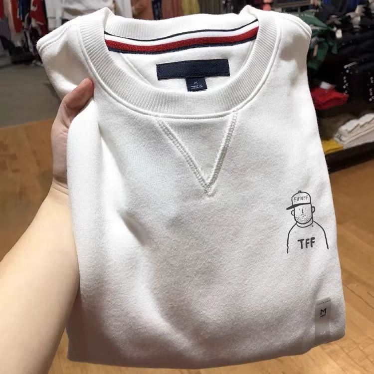 Cửa hàng~ Quầy hàng xuất khẩu hàng hiệu có tem cắt, giá hời cho các mẫu mới thời thượng, áo sweatshirt dài tay đa năng unisex mùa thu