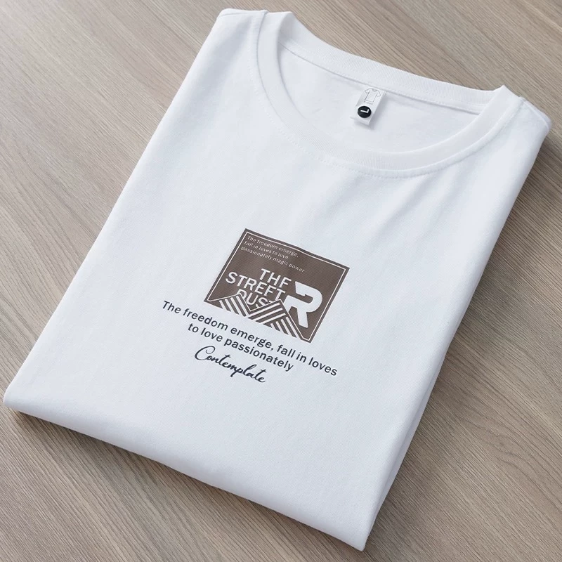 Xả kho hàng hiệu~ Hàng tồn kho xuất khẩu, hàng xuất khẩu cắt mác, áo thun cotton ngắn tay mùa hè nam nữ, kiểu dáng Mỹ, chất liệu dày dặn.