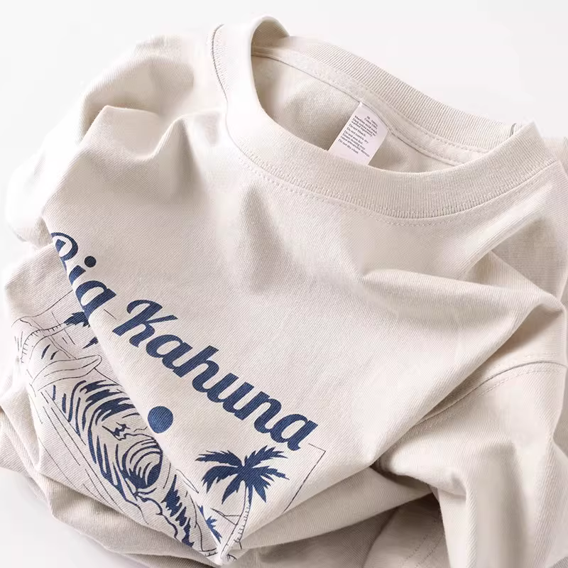 Outlet~ Thương hiệu xuất khẩu thanh lý hàng tồn kho mùa hè cotton nguyên chất phong cách mới unisex cặp đôi áo thun ngắn tay dáng rộng