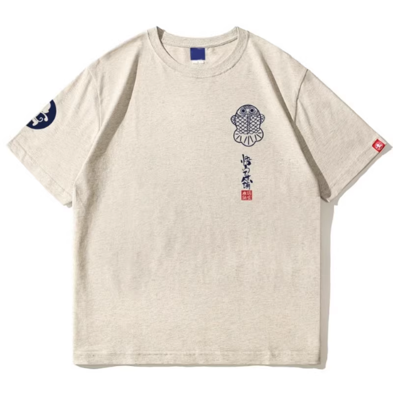 Áo thun tay ngắn in họa tiết cotton nguyên chất phong cách Mỹ, hàng xuất khẩu thanh lý mùa hè 2025