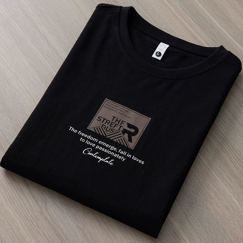 Xả kho hàng hiệu~ Hàng tồn kho xuất khẩu, hàng xuất khẩu cắt mác, áo thun cotton ngắn tay mùa hè nam nữ, kiểu dáng Mỹ, chất liệu dày dặn.
