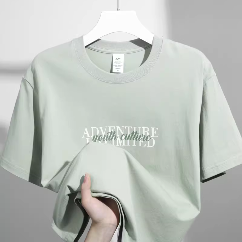 Outlet~ Hàng xuất khẩu, kiểu dáng đơn giản mới lạ, đa năng, chất liệu cotton nguyên chất in hình, áo thun ngắn tay