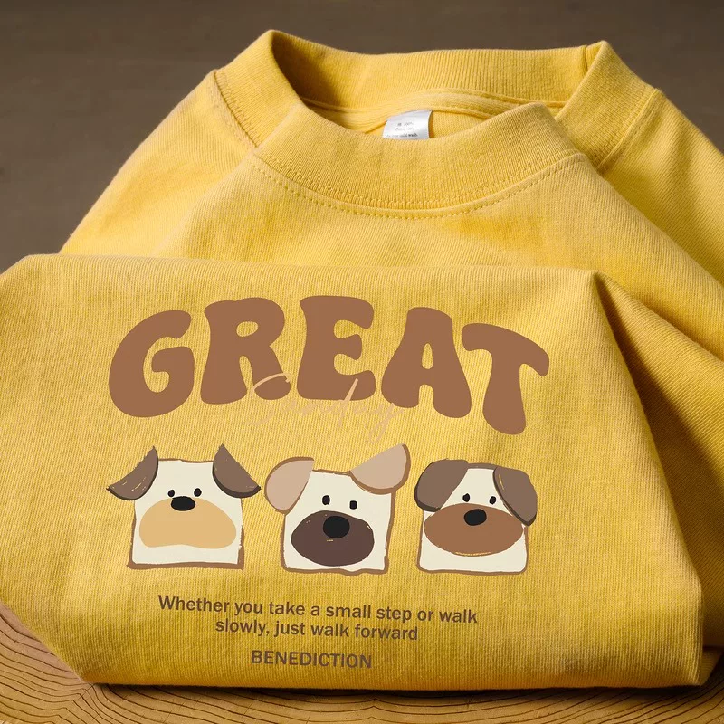 Áo thun cotton 100% nguyên chất, kiểu dáng đơn giản, in họa tiết, tay ngắn, unisex, hàng xuất khẩu, thanh lý kho.