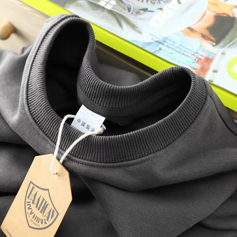 Xả kho ngoại thương~ Cửa hàng giảm giá, áo nỉ trơn màu mùa xuân thu, áo len unisex đa năng cho cặp đôi mùa đông.