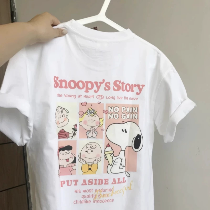 Giảm giá đặc biệt~ Hàng xuất khẩu dư thừa, hàng giảm giá, áo thun ngắn tay in hình cotton nguyên chất mới, dáng rộng dành cho nam và nữ.