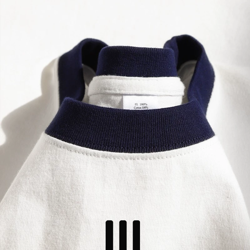Outlet~ Hàng xuất khẩu, áo thun ngắn tay in họa tiết cotton nguyên chất kiểu dáng đơn giản mới lạ, màu sắc tương phản, hợp thời trang.