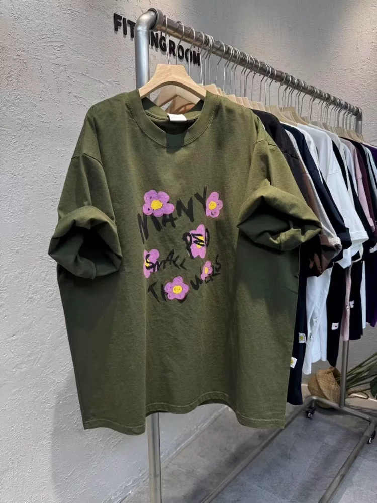 Áo thun cotton nguyên chất tay ngắn, kiểu Hàn Quốc thời trang, unisex, đa năng, hàng xuất khẩu, giá rẻ.