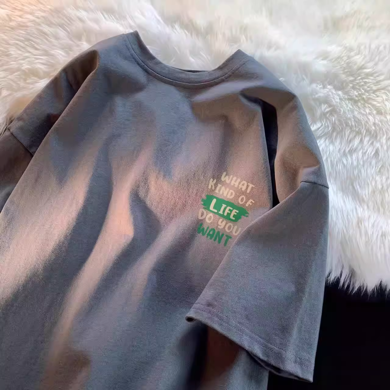 Cửa hàng~ Quầy hàng xuất khẩu hàng hiệu cắt mác, giá hời, kiểu dáng mới đa năng, áo thun ngắn tay in họa tiết mùa hè unisex, hợp thời trang